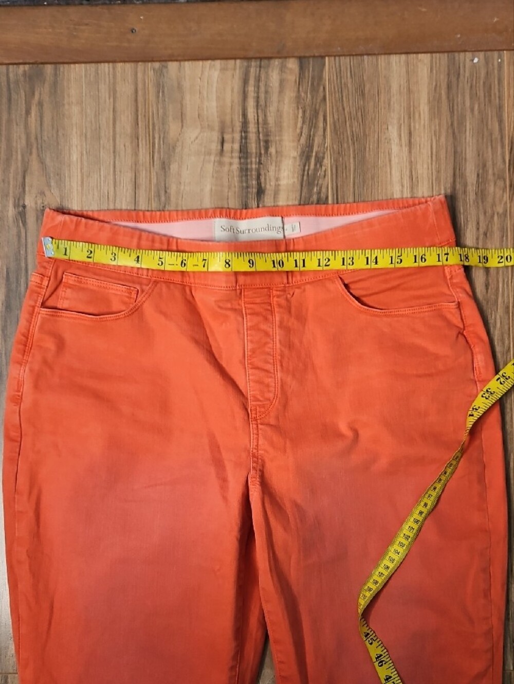 Soft Surroundings Women’s Orange Stretch Pull On Pants Large - Picture 4 of 10